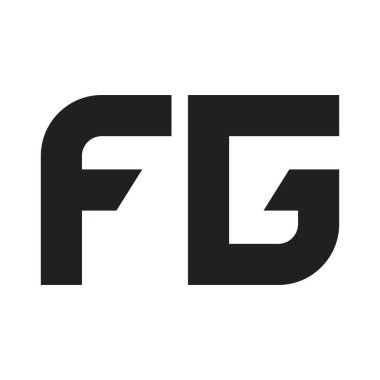 fg ilk harf vektör logosu