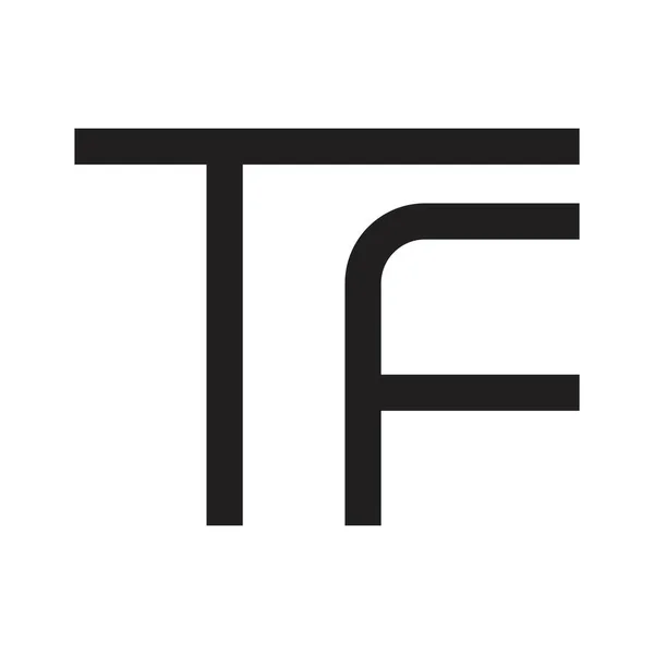 Tf初期文字ベクトルロゴ — ストックベクタ