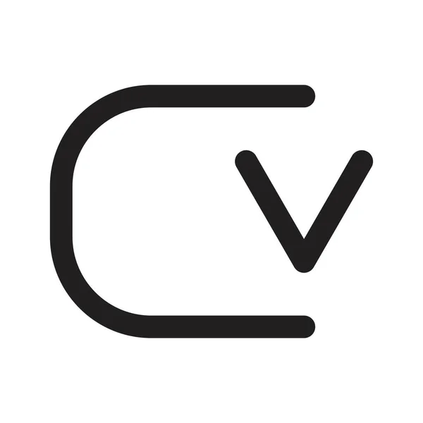 Cvの頭文字ベクトルロゴ — ストックベクタ