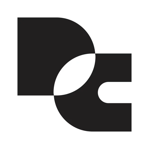 Логотип Вектора Букв Постоянного Тока — стоковый вектор