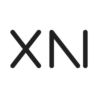 xn ilk harf vektör logosu