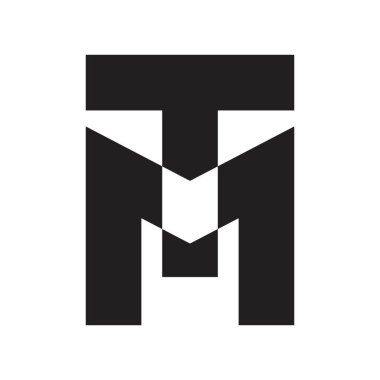 tm ilk harf vektör logosu