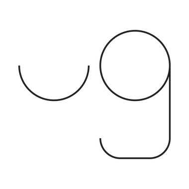 ug ilk harf vektör logosu