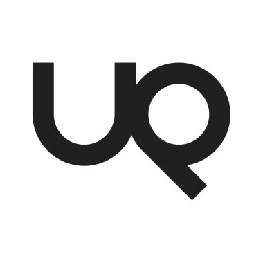 uq ilk harf vektör logosu