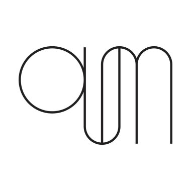 qm ilk harf vektör logosu