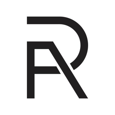 ra ilk harf vektör logosu