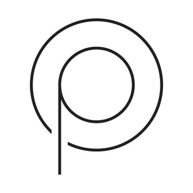 op ilk harf vektör logosu