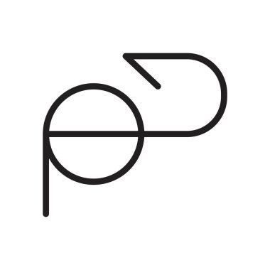 pd ilk harf vektör logosu