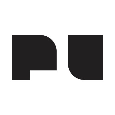 pu ilk harf vektör logosu