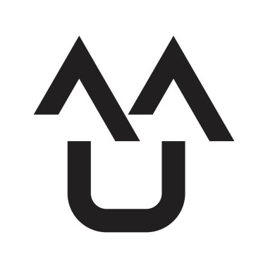 mü ilk harf vektör logosu