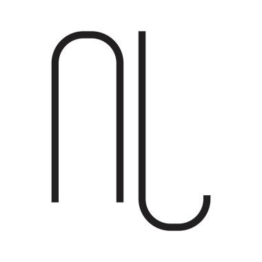nl ilk harf vektör logosu