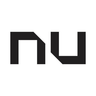 nu ilk harf vektör logosu