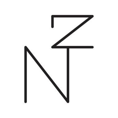 nz ilk harf vektör logosu