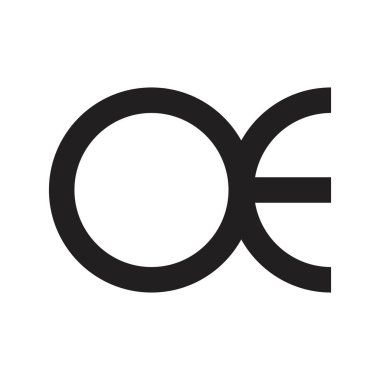 oe ilk harf vektör logosu