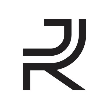 kj ilk harf vektör logosu
