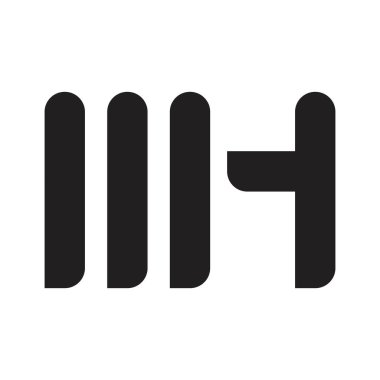 mh ilk harf vektör logosu
