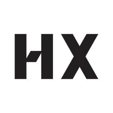 hx ilk harf vektör logosu