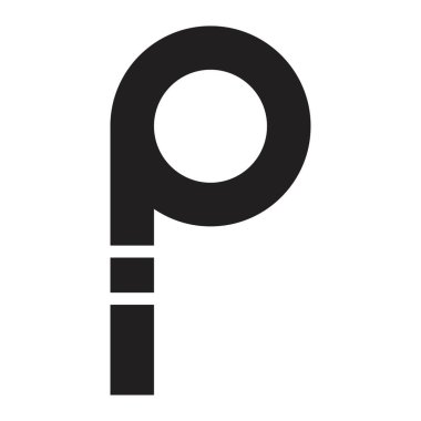 IP ilk harf vektör logosu