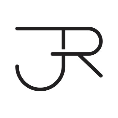 jr ilk harf vektör logosu