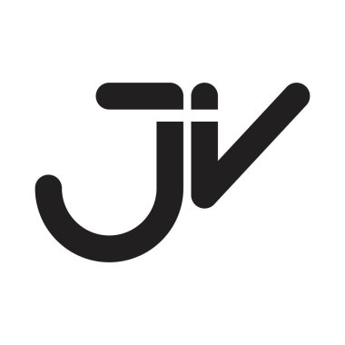 jv ilk harf vektör logosu