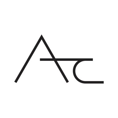 ac ilk harf vektör logosu