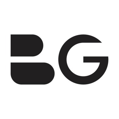 bg ilk harf vektör logosu
