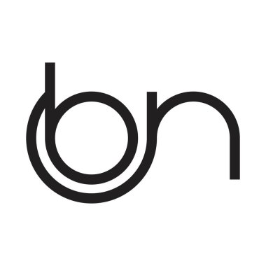 bn ilk harf vektör logosu