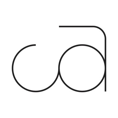 ca ilk harf vektör logosu