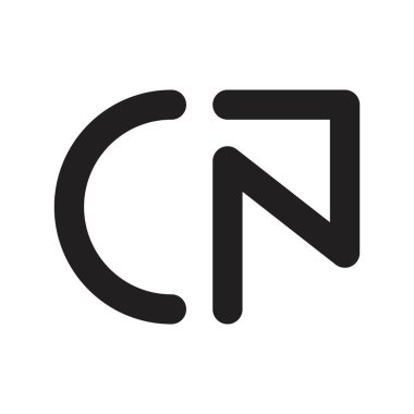 cn ilk harf vektör logosu