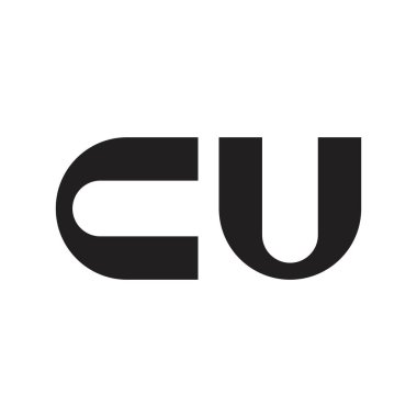 cu ilk harf vektör logosu