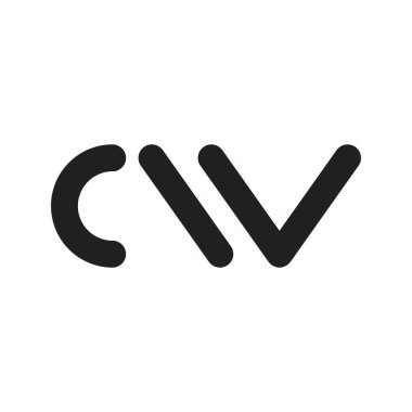 cw ilk harf vektör logosu