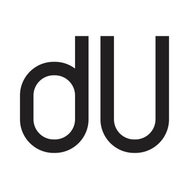 du ilk harf vektör logosu