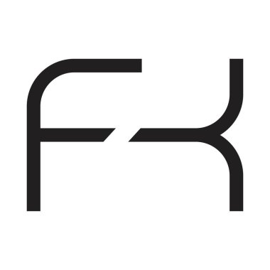 fk ilk harf vektör logosu