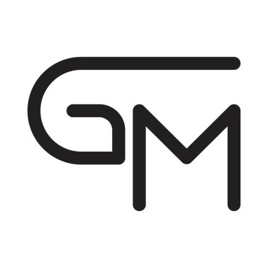 gm ilk harf vektör logosu
