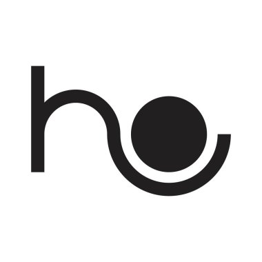 ho ilk harf vektör logosu