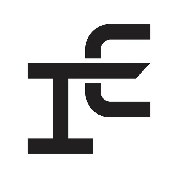 Cioè Logo Vettoriale Lettera Iniziale — Vettoriale Stock