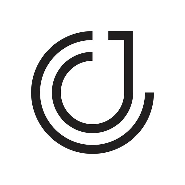 cj ilk harf vektör logosu