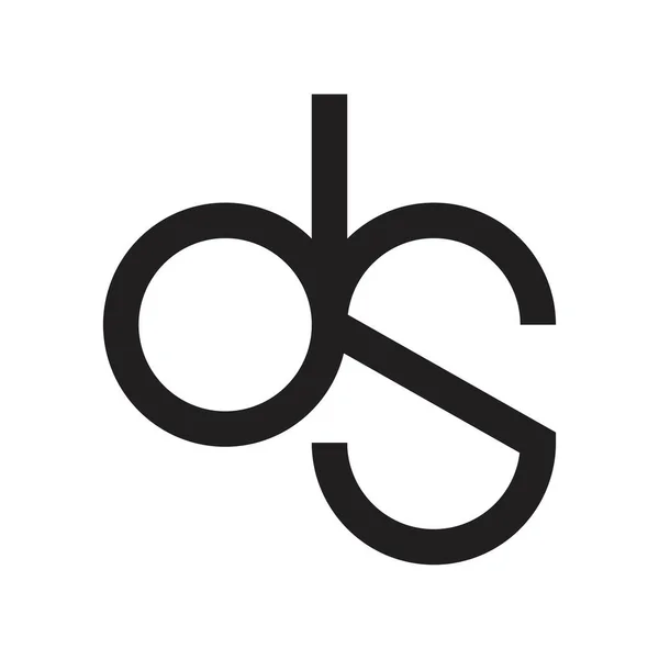 Ds初期文字ベクトルロゴ — ストックベクタ