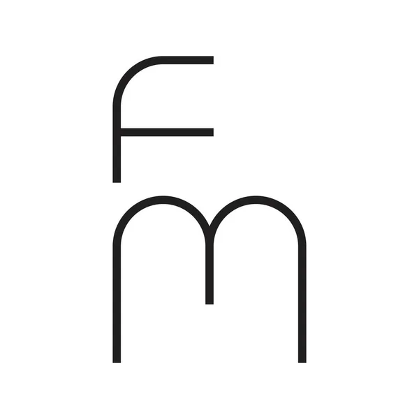 Fm初始字母向量标识 — 图库矢量图片