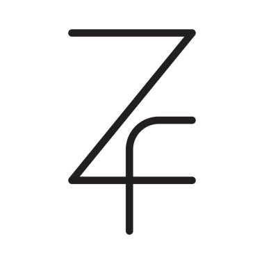 zf ilk harf vektör logosu