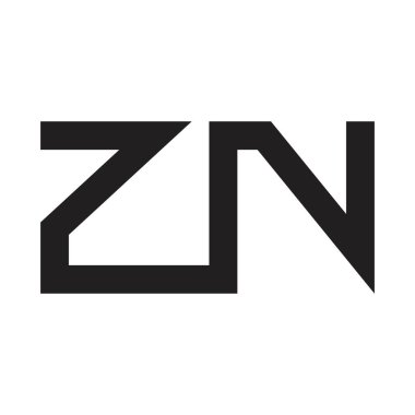 zn ilk harf vektör logosu