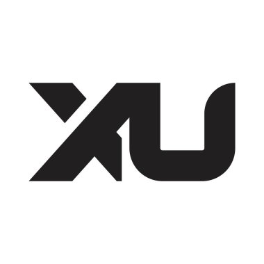 xu ilk harf vektör logosu
