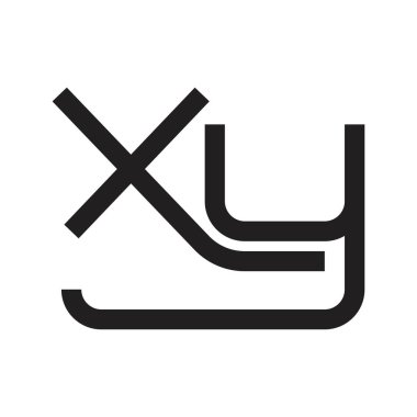 xy ilk harf vektör logosu