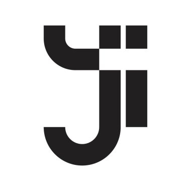 yi ilk harf vektör logosu