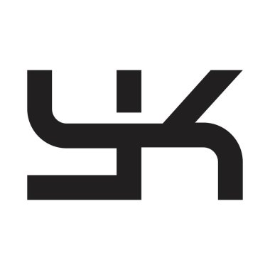 yk ilk harf vektör logosu