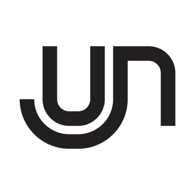 un ilk harf vektör logosu