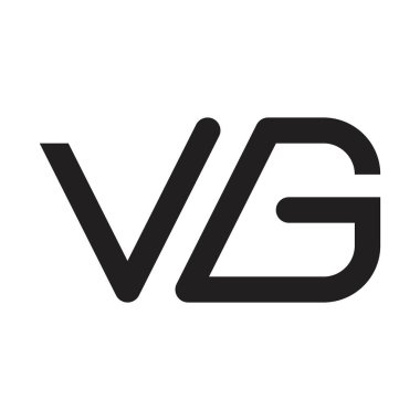 vg ilk harf vektör logosu