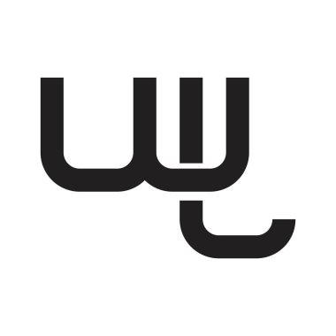 wl ilk harf vektör logosu
