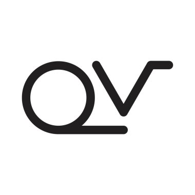 qv ilk harf vektör logosu