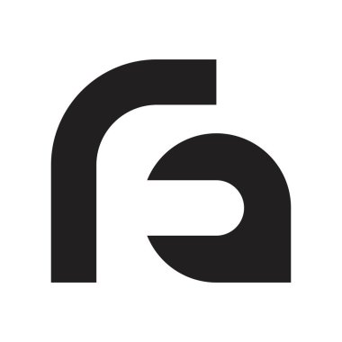 ra ilk harf vektör logosu